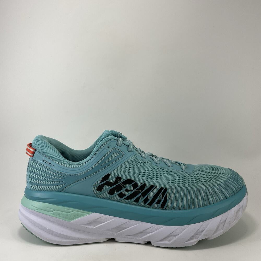 Hoka One One Bondi 7 Womens Size 10.5 Aquarelle/Eggshell Blue Road Running Shoes